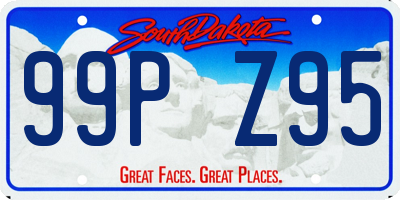 SD license plate 99PZ95