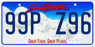 SD license plate 99PZ96