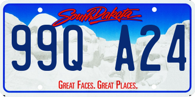 SD license plate 99QA24