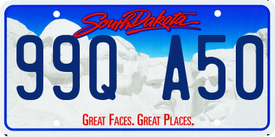 SD license plate 99QA50