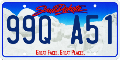 SD license plate 99QA51