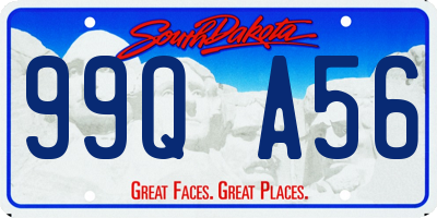 SD license plate 99QA56