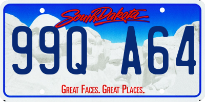 SD license plate 99QA64