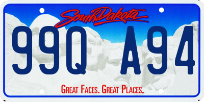 SD license plate 99QA94