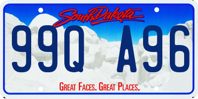 SD license plate 99QA96