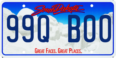 SD license plate 99QB00