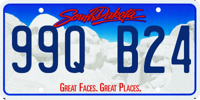 SD license plate 99QB24