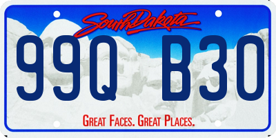 SD license plate 99QB30