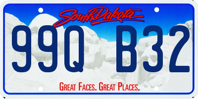 SD license plate 99QB32