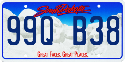 SD license plate 99QB38