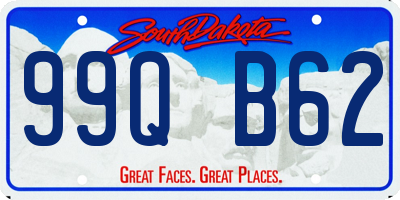 SD license plate 99QB62