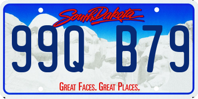 SD license plate 99QB79