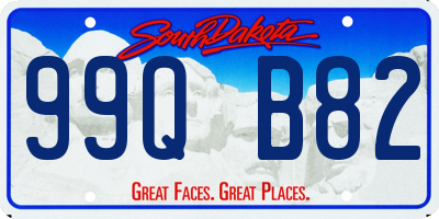 SD license plate 99QB82