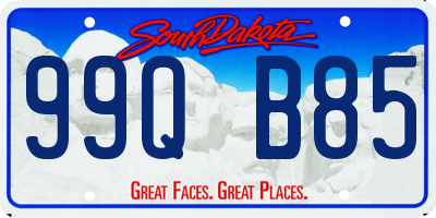 SD license plate 99QB85