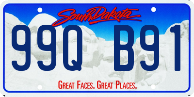 SD license plate 99QB91
