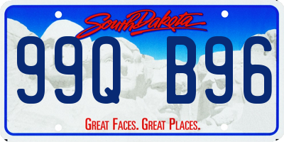 SD license plate 99QB96