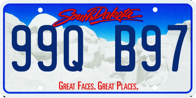 SD license plate 99QB97
