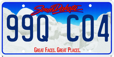 SD license plate 99QC04