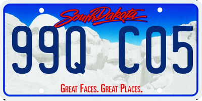 SD license plate 99QC05