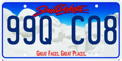 SD license plate 99QC08