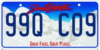 SD license plate 99QC09