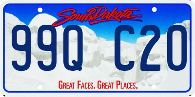 SD license plate 99QC20