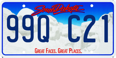 SD license plate 99QC21