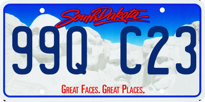 SD license plate 99QC23