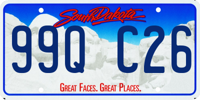SD license plate 99QC26