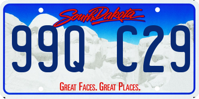 SD license plate 99QC29