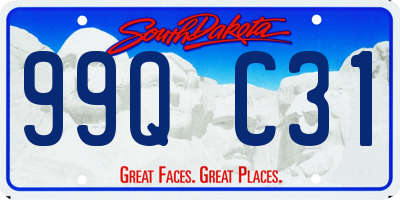 SD license plate 99QC31
