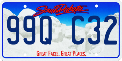 SD license plate 99QC32