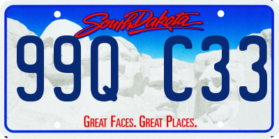 SD license plate 99QC33