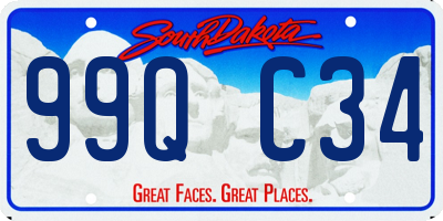 SD license plate 99QC34