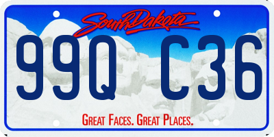 SD license plate 99QC36