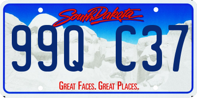 SD license plate 99QC37