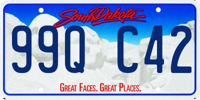 SD license plate 99QC42