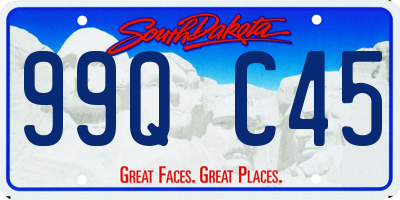 SD license plate 99QC45