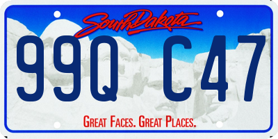 SD license plate 99QC47