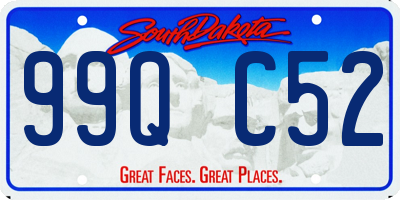 SD license plate 99QC52