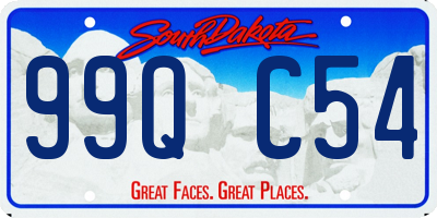 SD license plate 99QC54