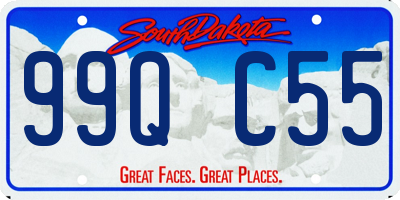 SD license plate 99QC55