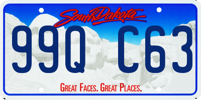SD license plate 99QC63