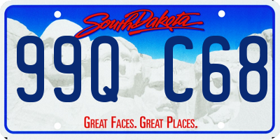 SD license plate 99QC68