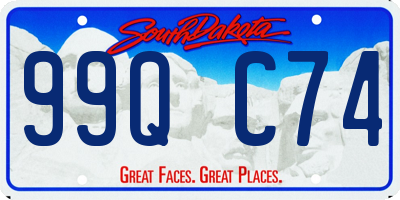 SD license plate 99QC74