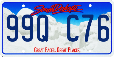 SD license plate 99QC76