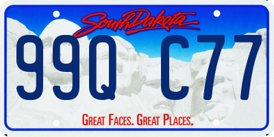 SD license plate 99QC77