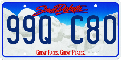 SD license plate 99QC80