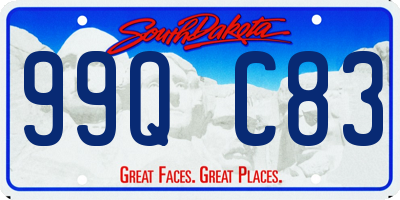 SD license plate 99QC83