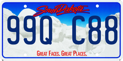 SD license plate 99QC88